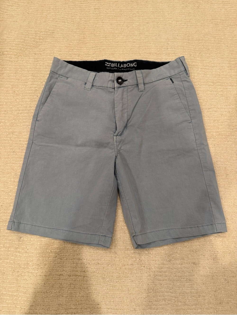 Billabong Boy’s Light Gray/Blue Flat Front Shorts